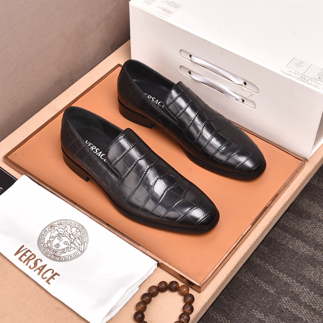 Versace Style Leather Men's Shoes Lookbook Reference image 1