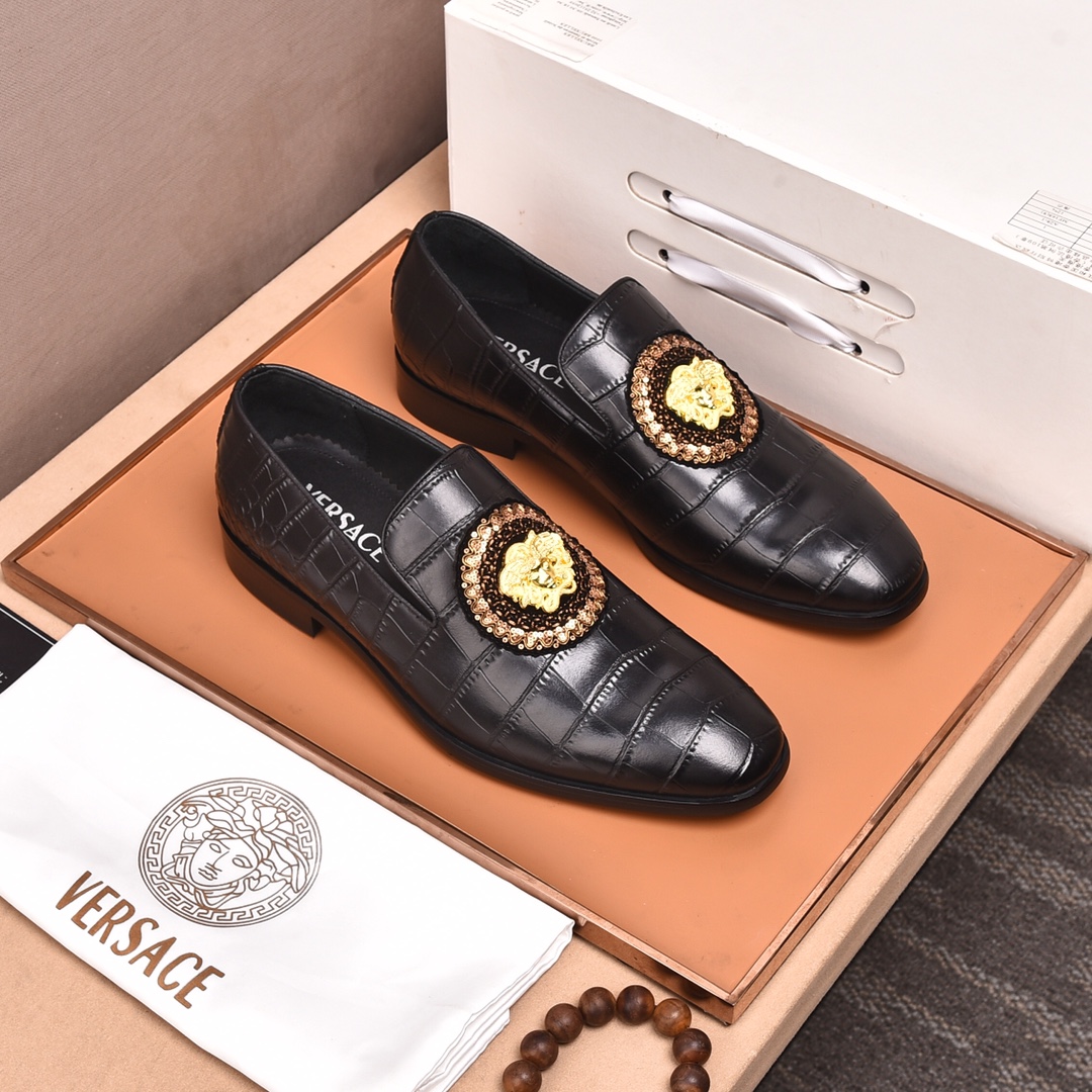 Versace Style Leather Men's Shoes Lookbook Reference image 1