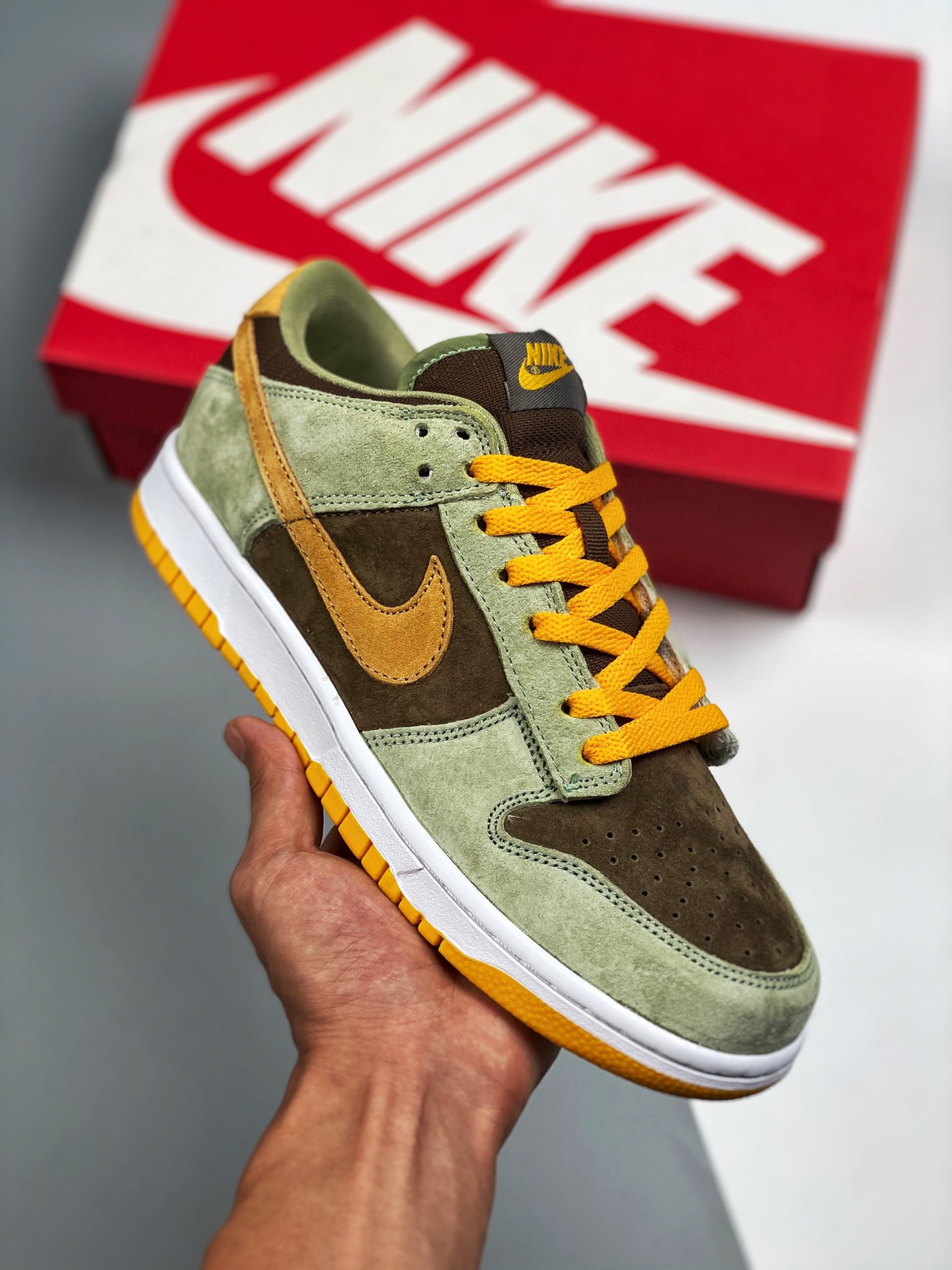 NK SB Dunk Low SE"Dusty Olive" Patito feo, producción de fábrica grande, ¡muy recomendado! Material de primera capa ori…