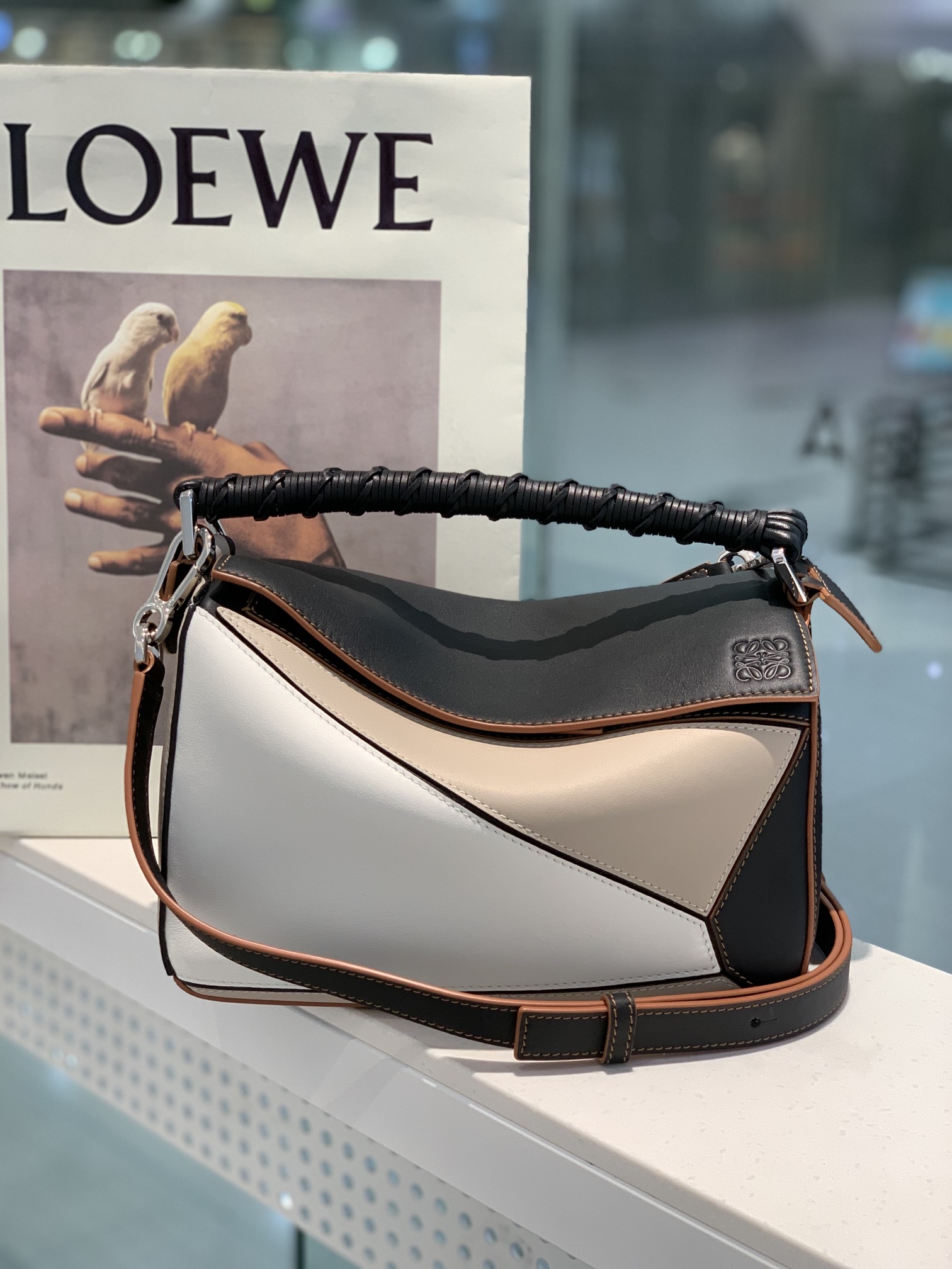 Loewe Puzzle Bags Handbags Weave Cotton