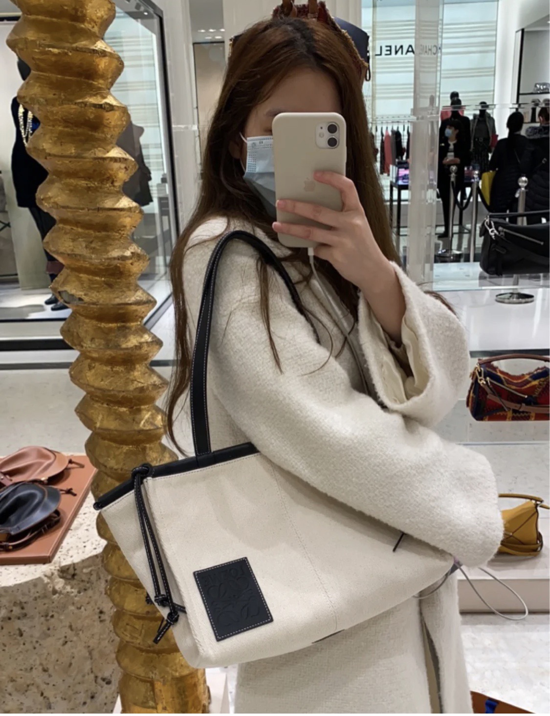 Loewe罗意威 cushion tote bag 0515黑色