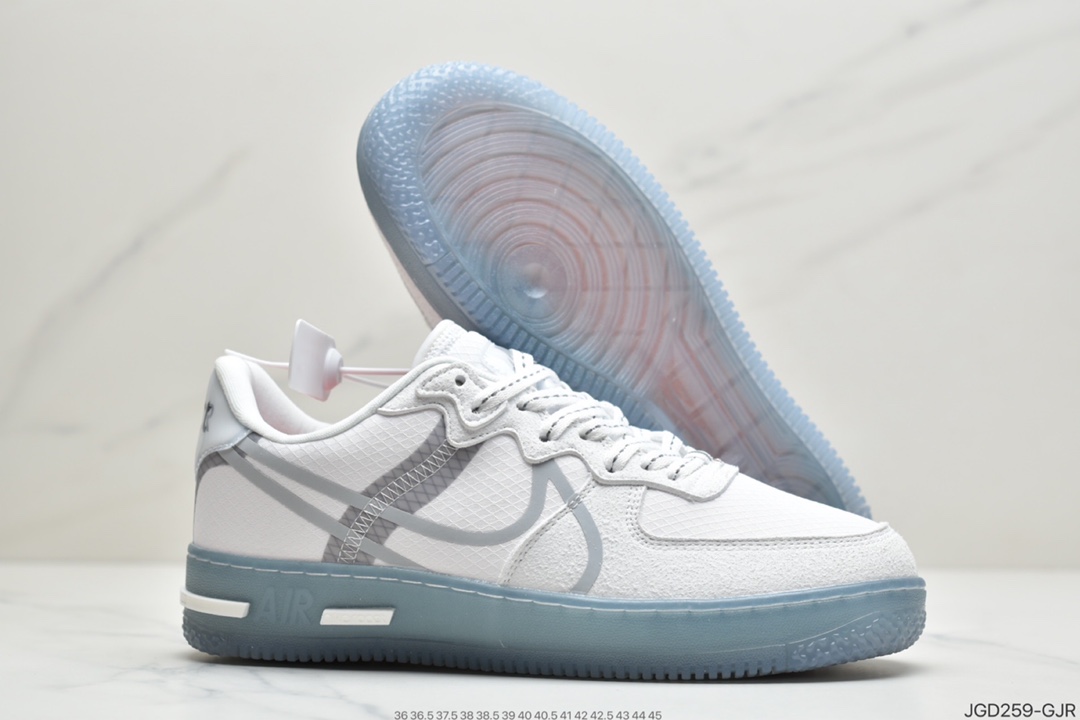 180 耐克Nike Air Force 1 React QS 解析冰蓝Light Bone 冰块 CQ8879-100