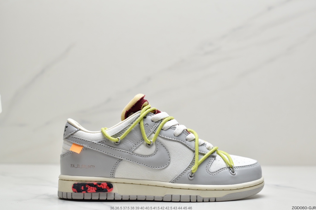 290 VIRGIL ABLOH设计师独立品牌Off-White x Nike SB Dunk Low”The 50”扣篮系列低帮经典百搭休闲运动板鞋 官方货号#DM1602-106