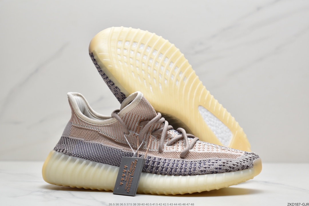 270 联乘侃爷Kanye West x Adidas Yeezy Boost 350 V2”Ash Pearl”椰子百搭轻便爆米花中底休闲运动慢跑鞋“灰珍珠”GY7658