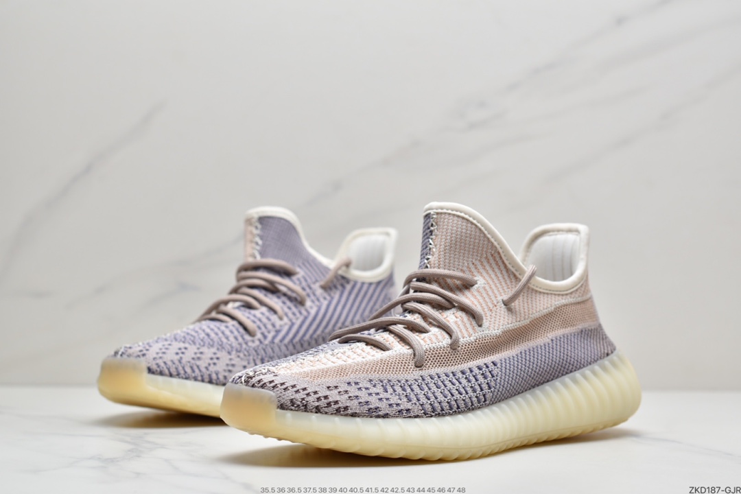 270 联乘侃爷Kanye West x Adidas Yeezy Boost 350 V2”Ash Pearl”椰子百搭轻便爆米花中底休闲运动慢跑鞋“灰珍珠”GY7658