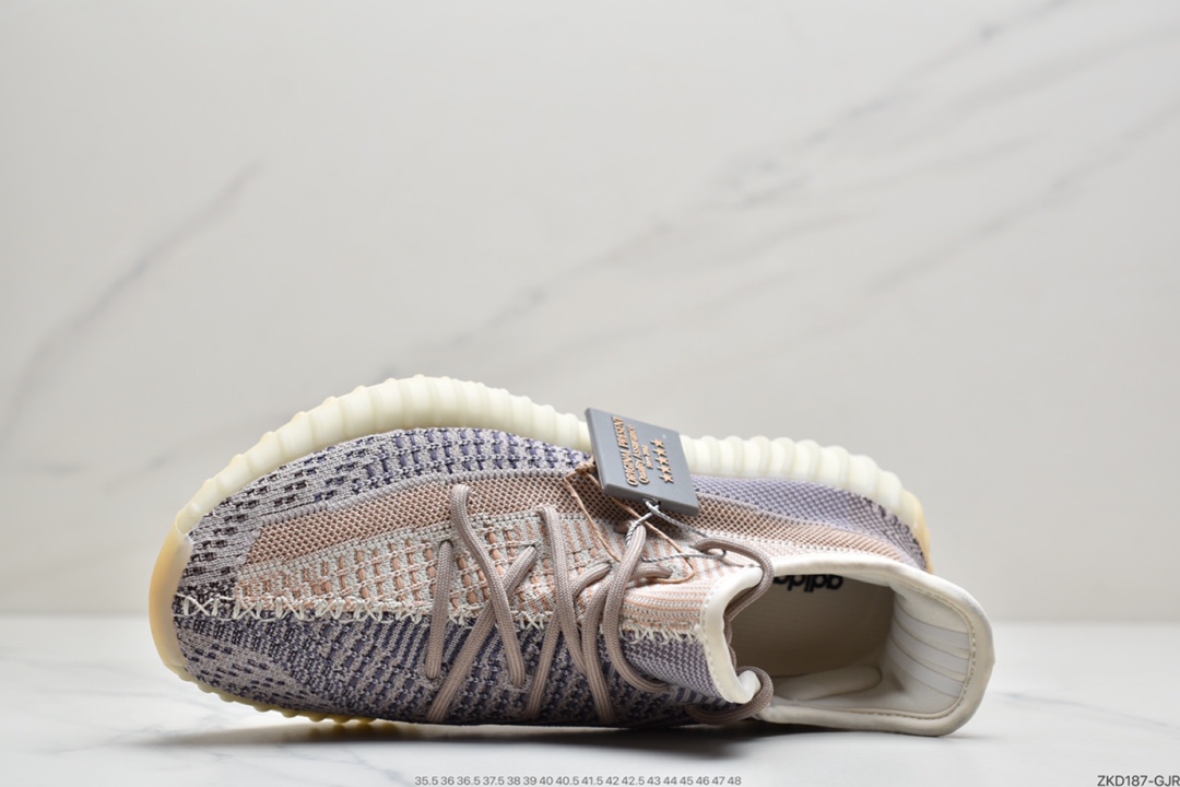 270 联乘侃爷Kanye West x Adidas Yeezy Boost 350 V2”Ash Pearl”椰子百搭轻便爆米花中底休闲运动慢跑鞋“灰珍珠”GY7658