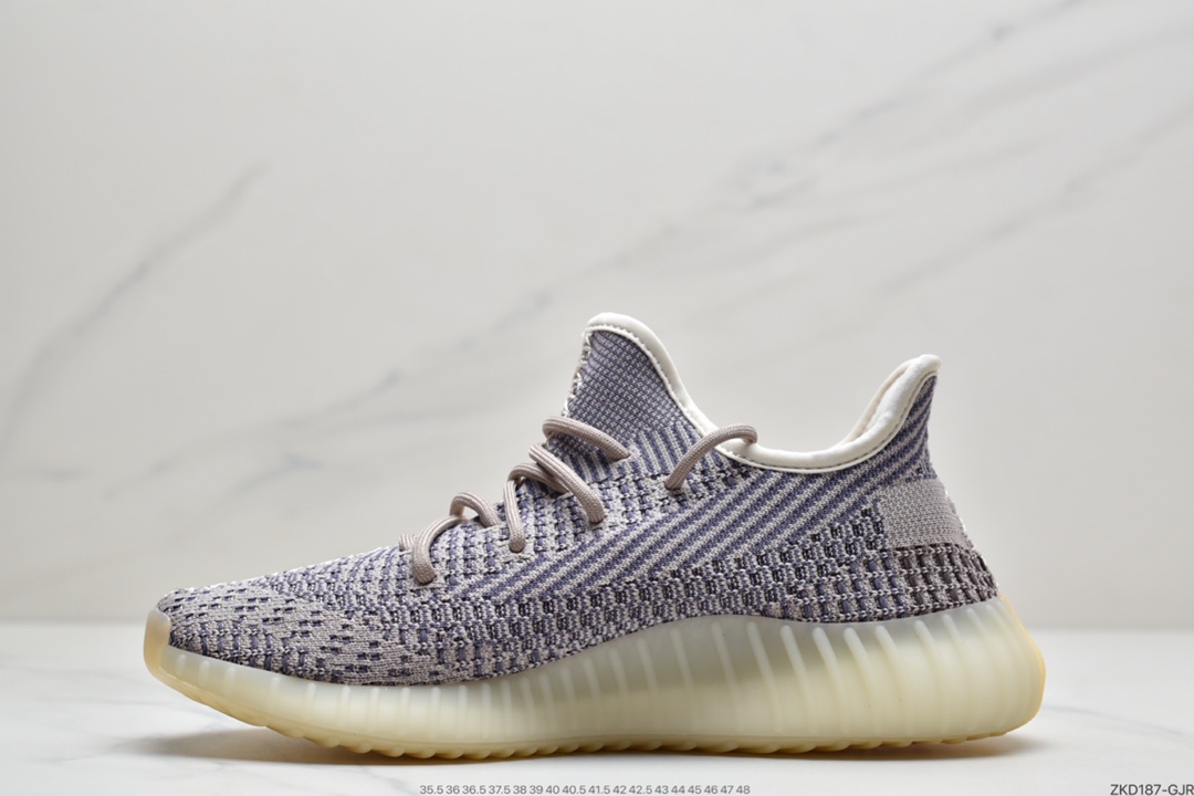 270 联乘侃爷Kanye West x Adidas Yeezy Boost 350 V2”Ash Pearl”椰子百搭轻便爆米花中底休闲运动慢跑鞋“灰珍珠”GY7658