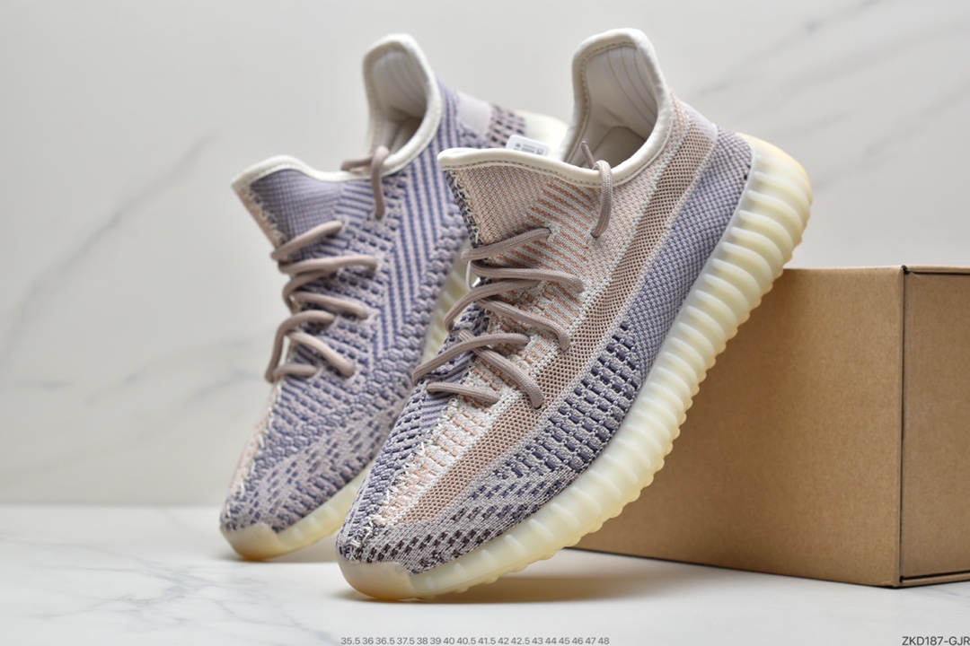 270 联乘侃爷Kanye West x Adidas Yeezy Boost 350 V2”Ash Pearl”椰子百搭轻便爆米花中底休闲运动慢跑鞋“灰珍珠”GY7658