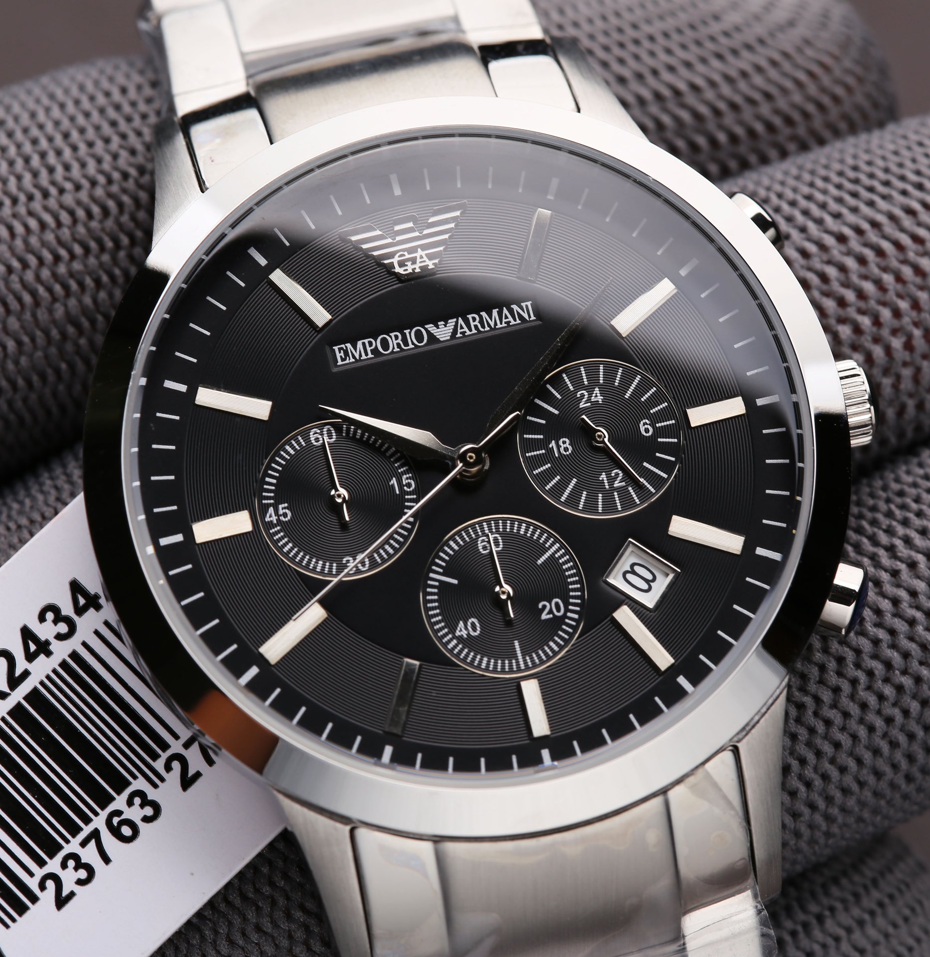 Emporio Armani Men's AR2434 Stainless Steel Chronograph Watch, 43mm 3 i1624076965 1994 1