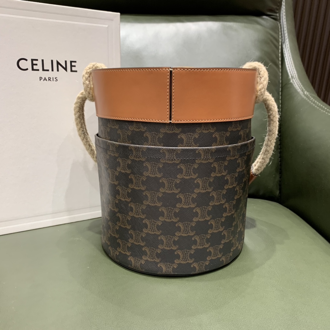 Celine Bucket麻绳水桶包 196272