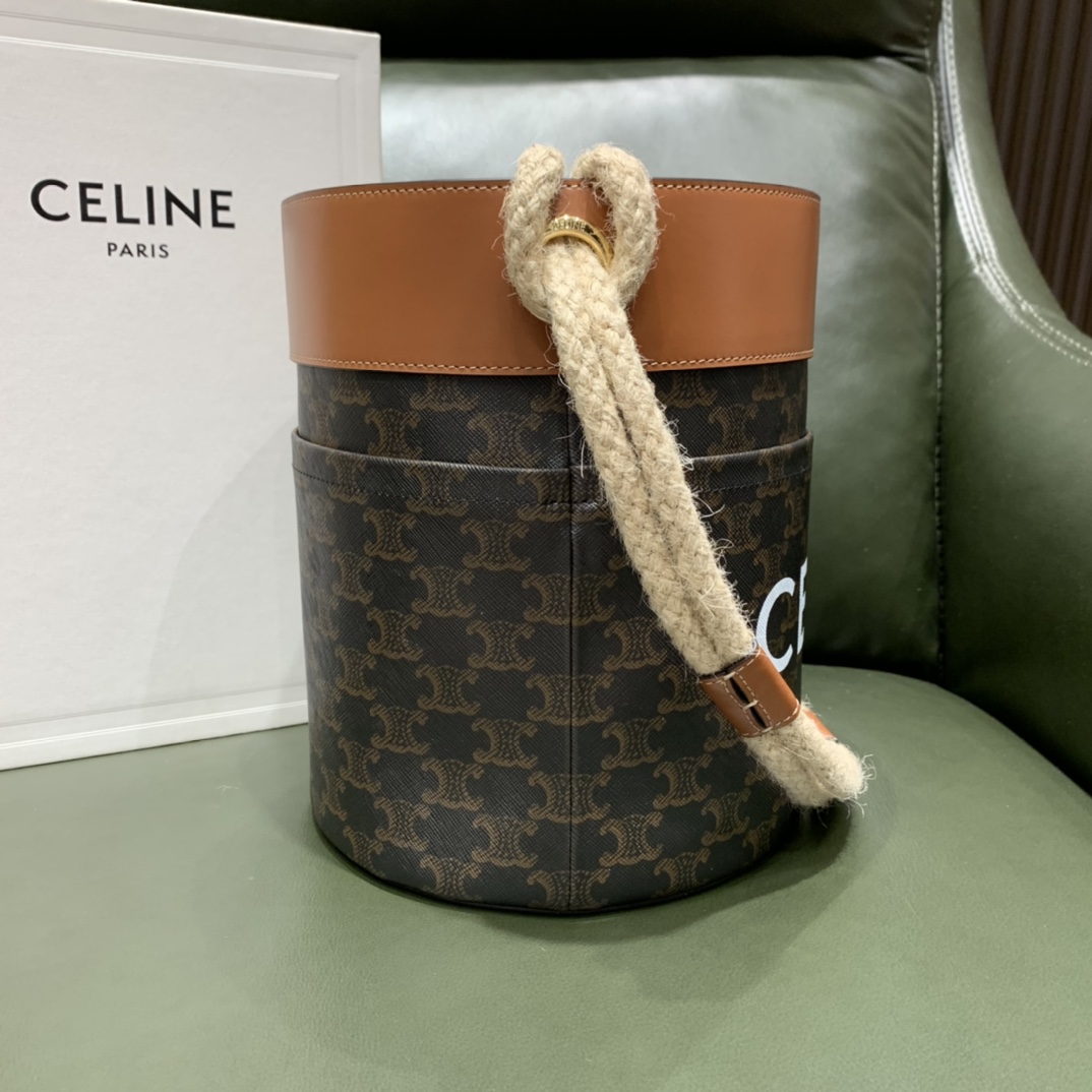 Celine Bucket麻绳水桶包 196272
