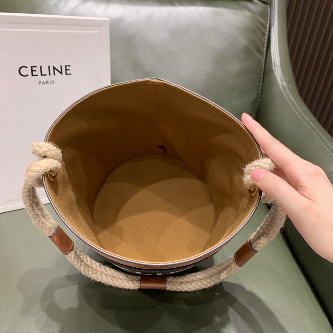 Celine Bucket麻绳水桶包 196272