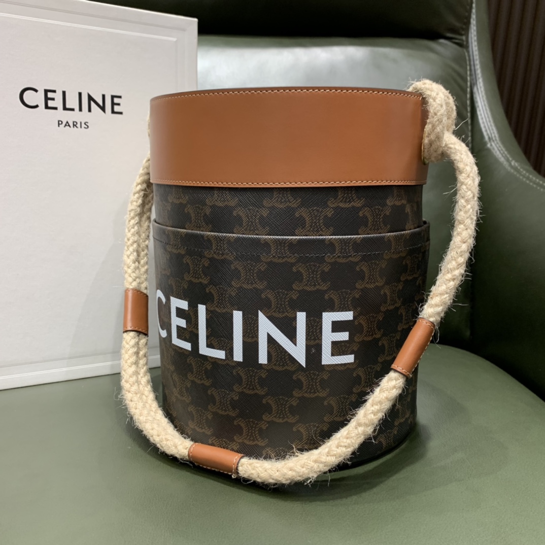 Celine Bucket麻绳水桶包 196272