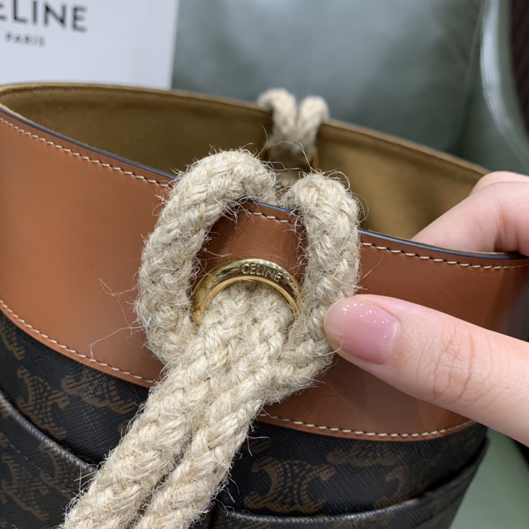 Celine Bucket麻绳水桶包 196272