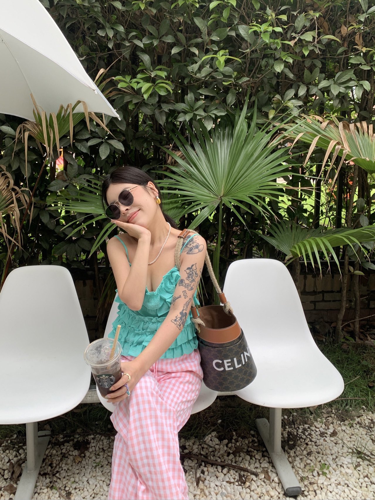 Celine Bucket麻绳水桶包 196272