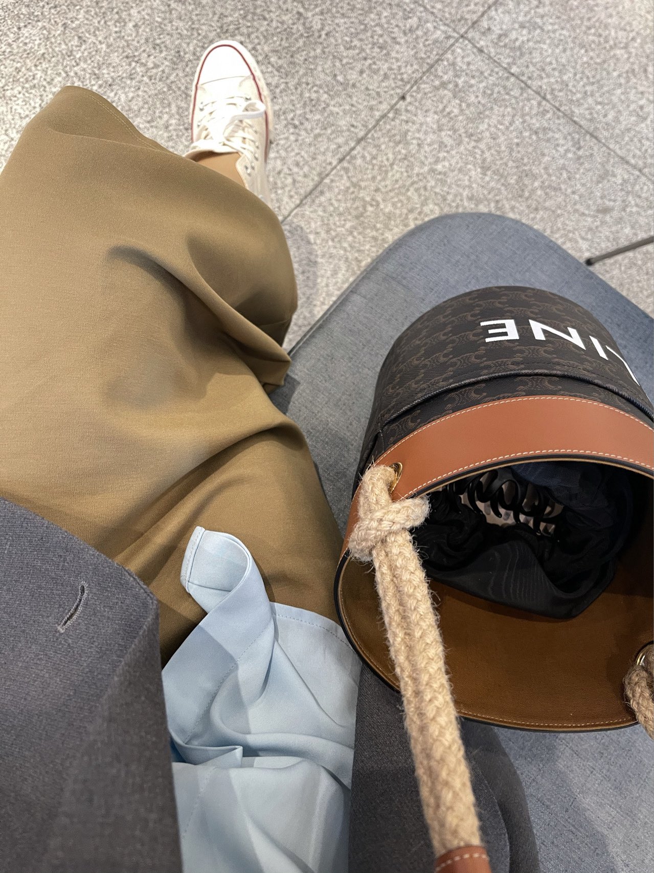 Celine Bucket麻绳水桶包 196272