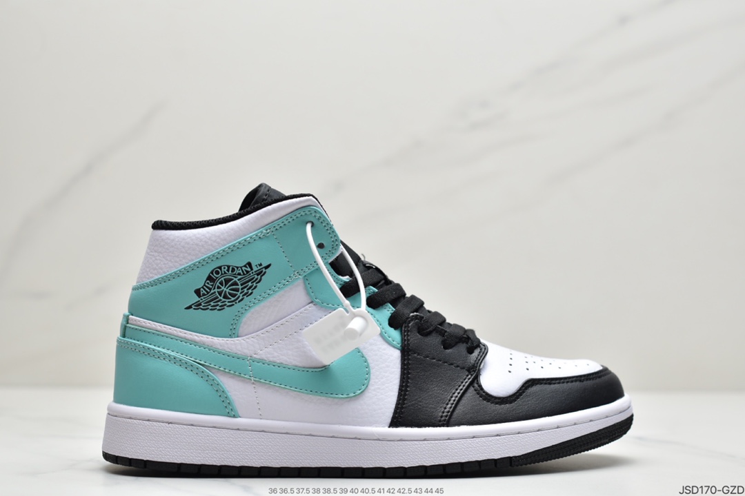 200 耐克NIKE Air Jordan 1 Mid SE”Track Black/Tiffney”AJ1 554724-132