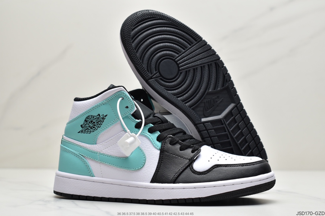 200 耐克NIKE Air Jordan 1 Mid SE”Track Black/Tiffney”AJ1 554724-132