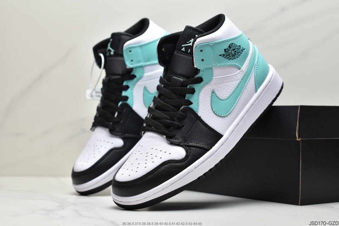 200 耐克NIKE Air Jordan 1 Mid SE”Track Black/Tiffney”AJ1 554724-132