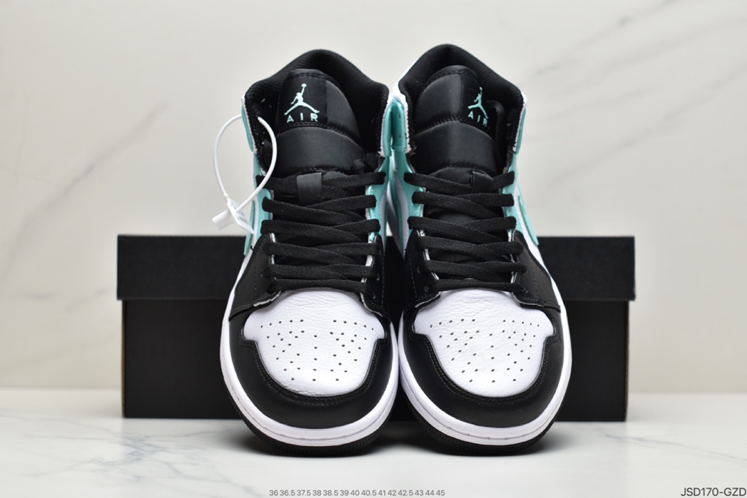 200 耐克NIKE Air Jordan 1 Mid SE”Track Black/Tiffney”AJ1 554724-132