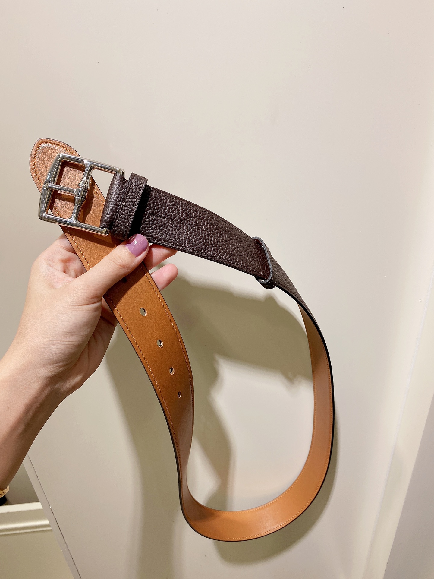 爱马仕Clemence小公牛皮男款腰