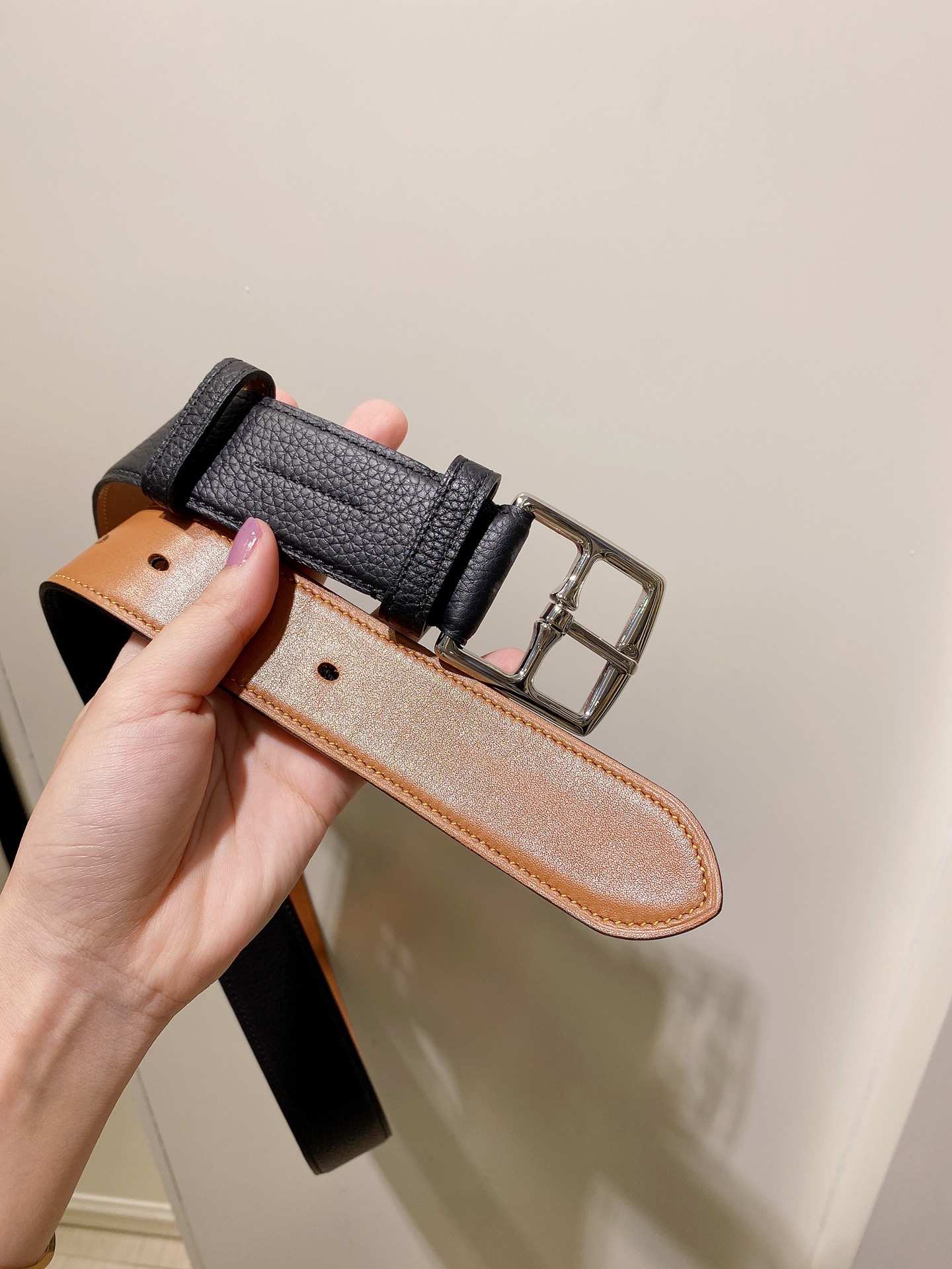 爱马仕Clemence小公牛皮男款腰