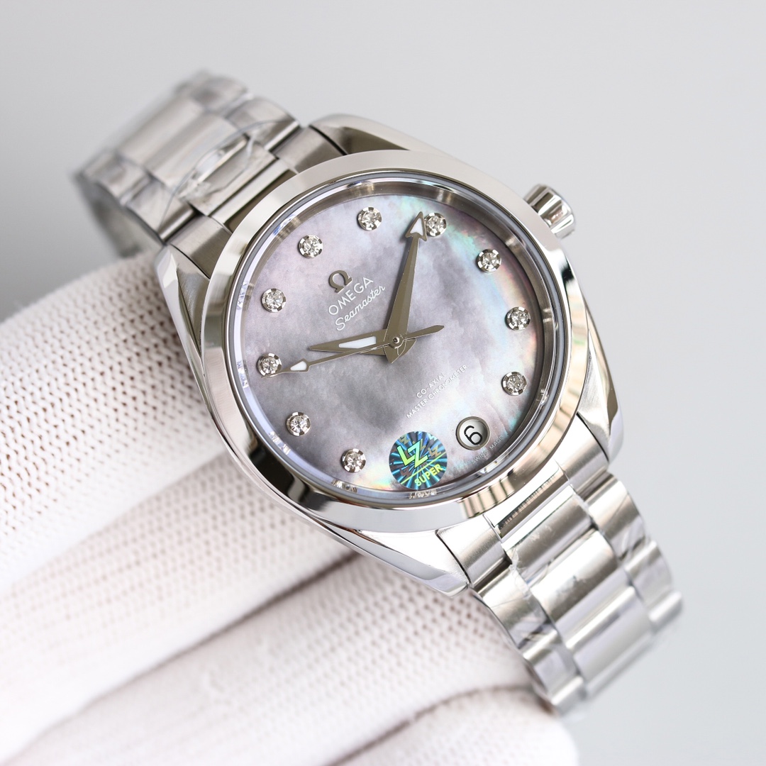 Title: Omega Seahorse 34mm Women’s Watch Review Summary: Omega AP5 Seahorse 34mm watch with gold shell, white crust, and VS’s good faith; a perfect gift - 图片 5
