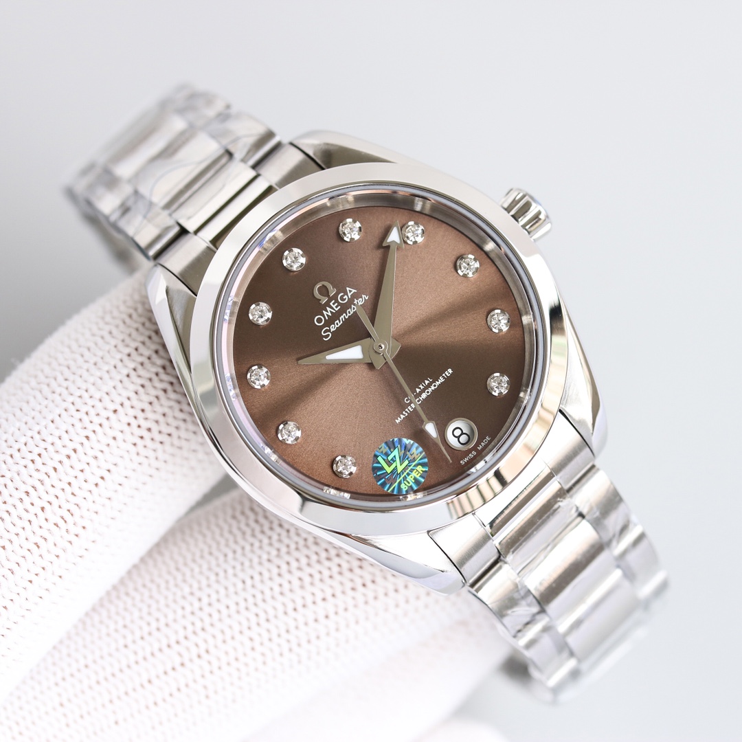 Title: Omega Seahorse 34mm Women’s Watch Review Summary: Omega AP5 Seahorse 34mm watch with gold shell, white crust, and VS’s good faith; a perfect gift - 图片 2
