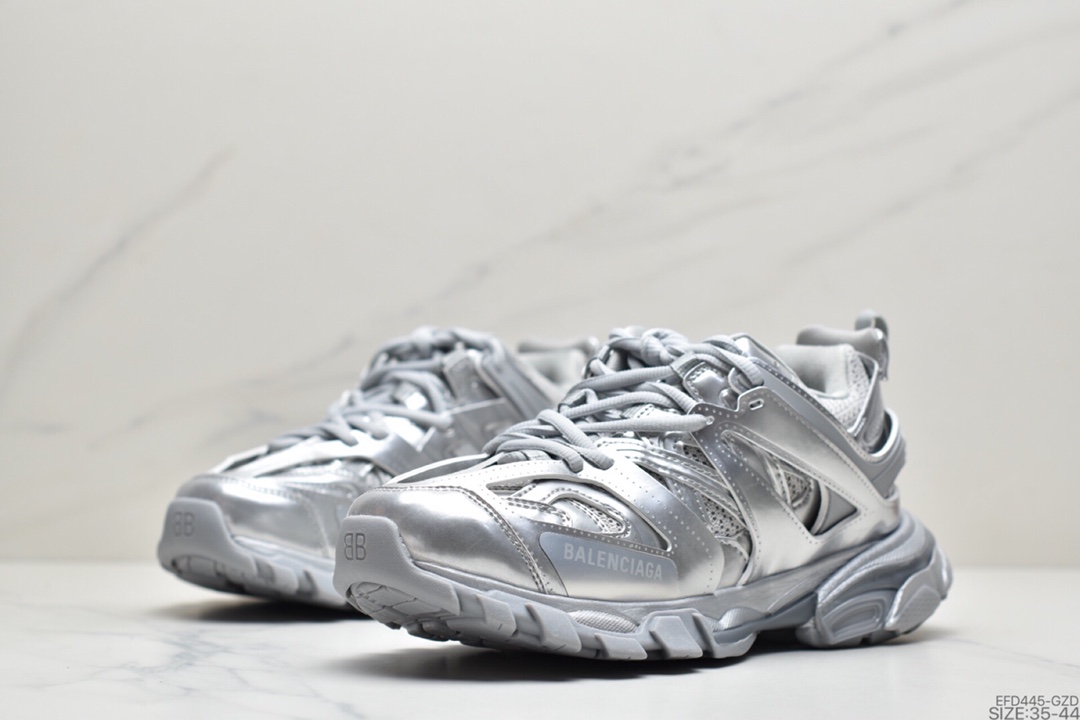 390 巴黎世家Balenciaga Tess S. Gomma Trek Low Top Sneakers3.0代复古野跑姥爹潮流百搭慢跑鞋“黑魂”542023 W1GB1 9059