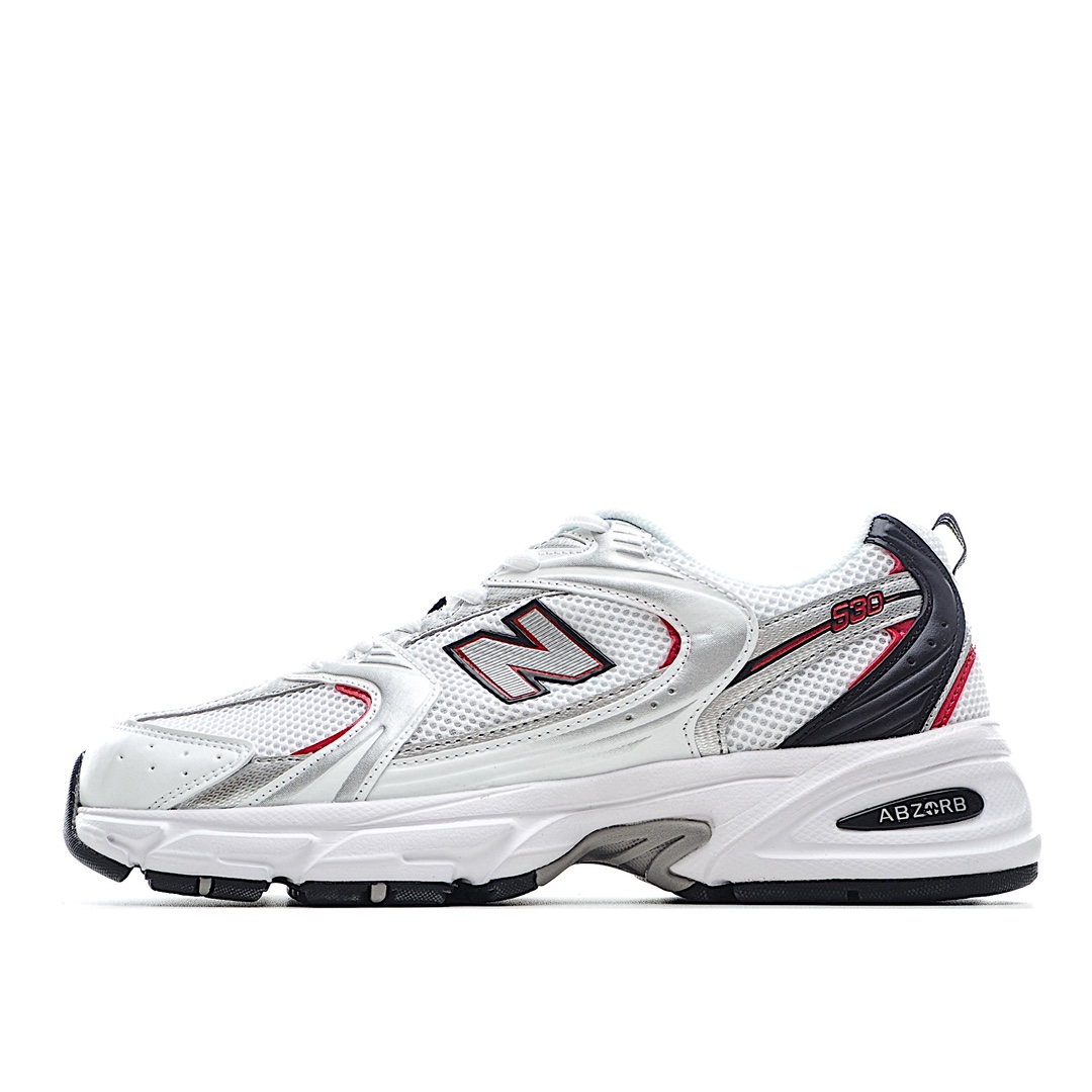 G5 区别版本 New Balance 新百伦 WR530SG 复古休闲慢跑鞋 目前市面唯一公司级品质 这双鞋确实是NB家经复典古款式之一，以全科新技诠释，成功打造530鞋款。鞋面在保持530基本线条和片层结构的同时，采用更为简洁、流畅的设计语言
