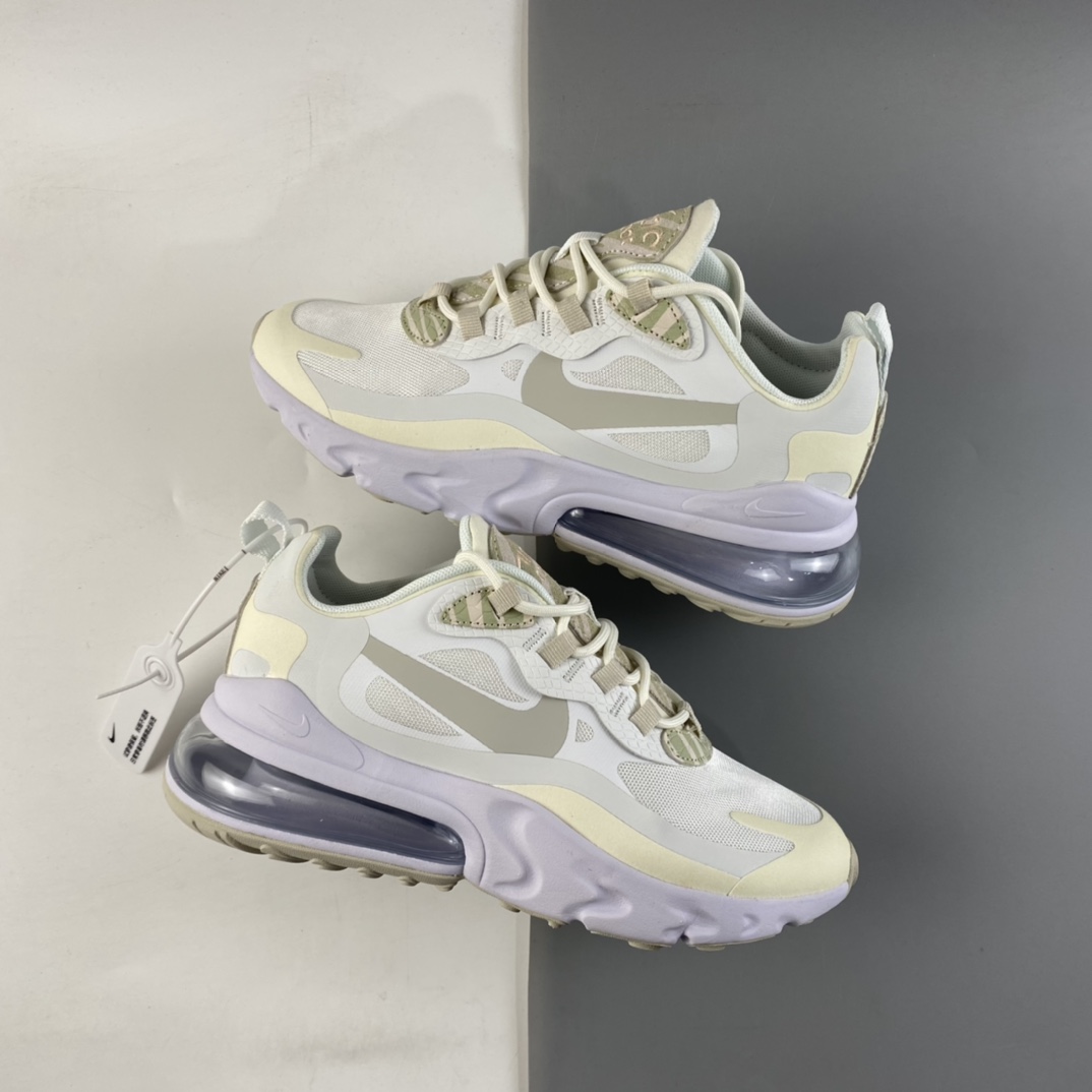 P160 Nike Air Max 270 React 新款 高频网面机能半掌气垫缓震跑步鞋 CV8815-100
