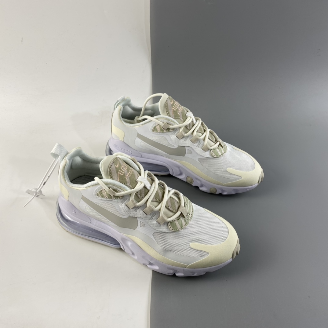 P160 Nike Air Max 270 React 新款 高频网面机能半掌气垫缓震跑步鞋 CV8815-100