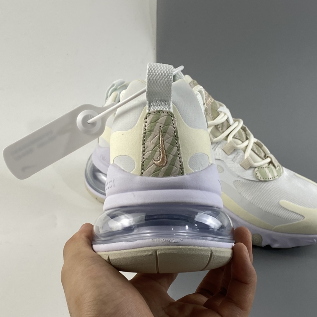 P160 Nike Air Max 270 React 新款 高频网面机能半掌气垫缓震跑步鞋 CV8815-100