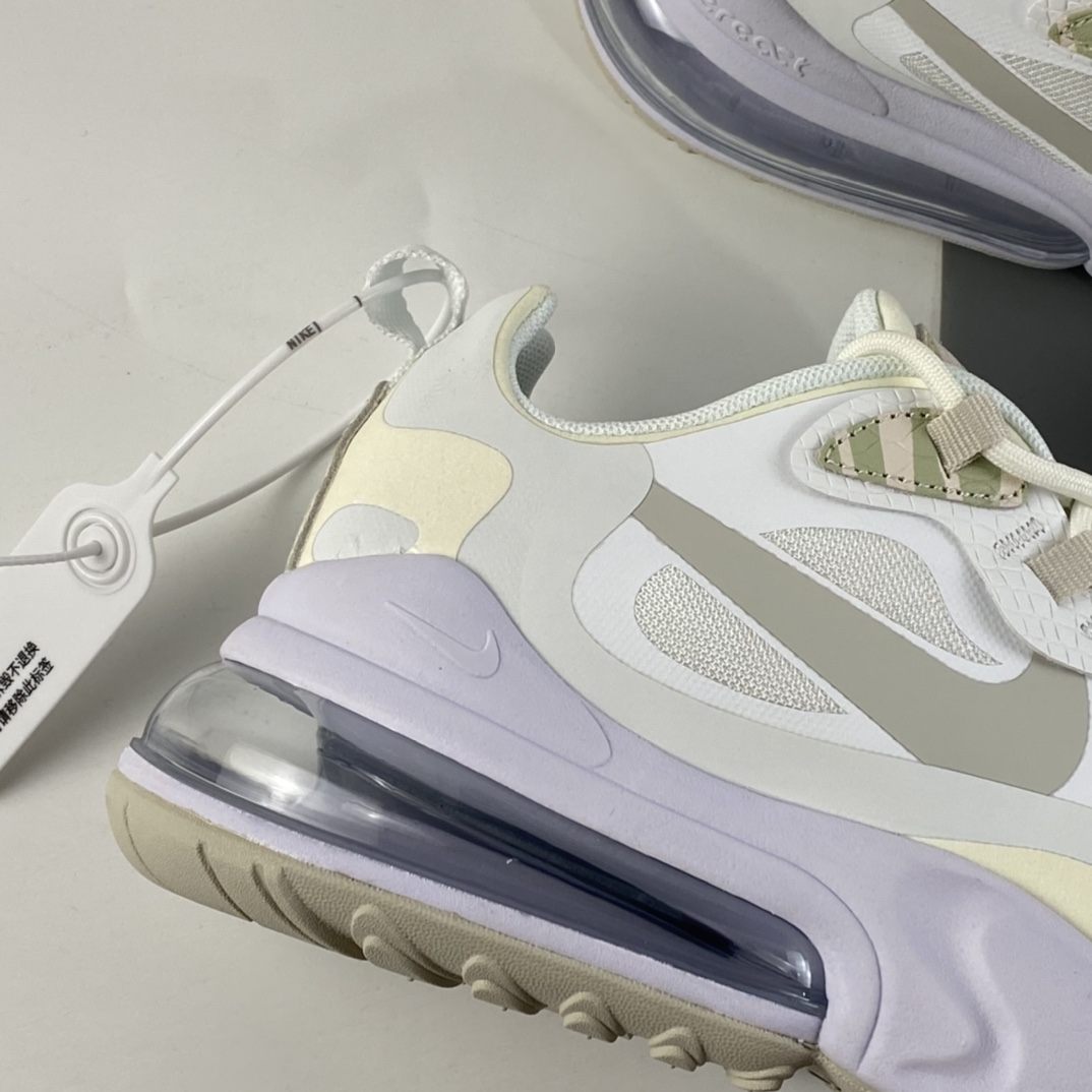 P160 Nike Air Max 270 React 新款 高频网面机能半掌气垫缓震跑步鞋 CV8815-100