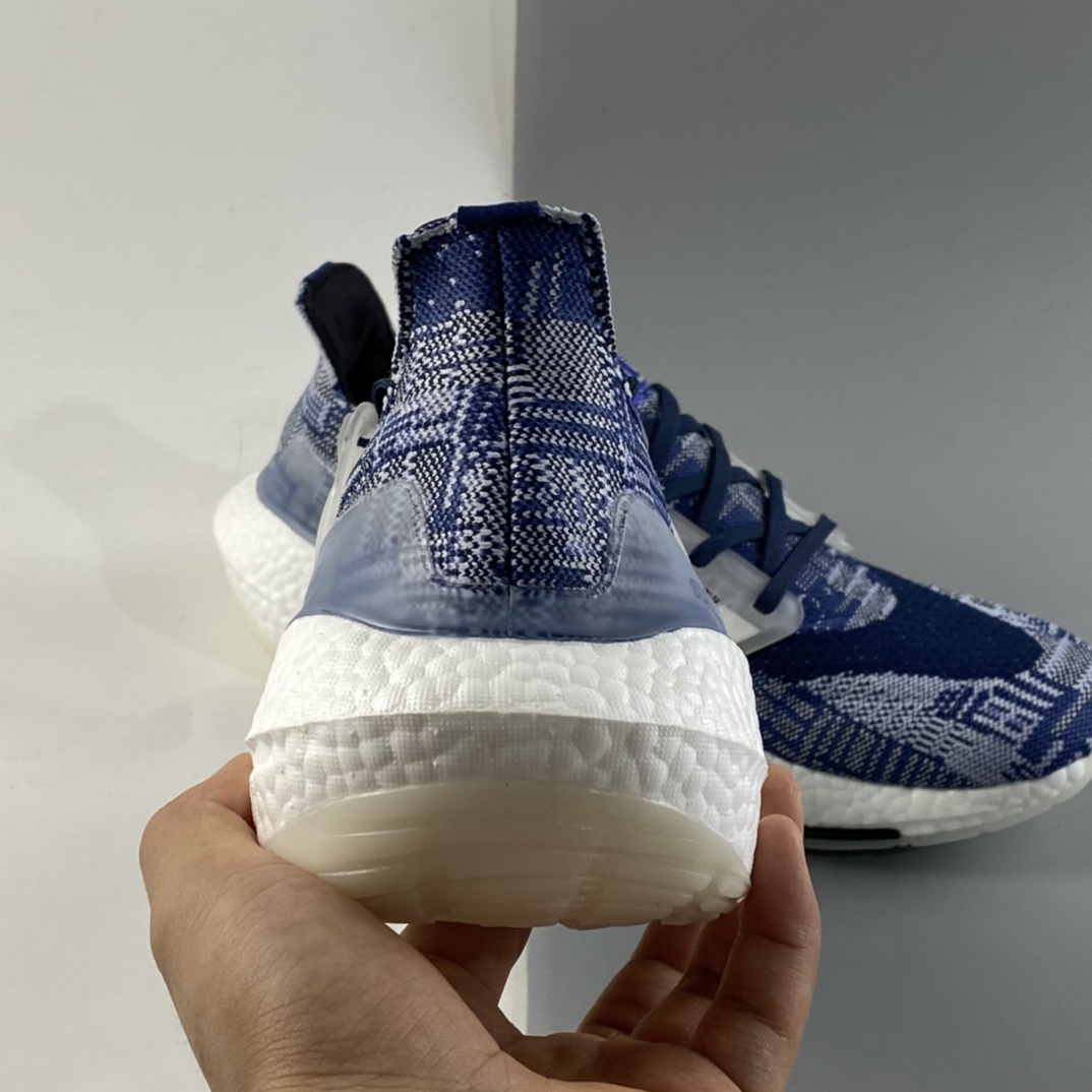 P200 AD UltraBoost 21 加厚爆米花袜套式针织鞋面休闲运动慢跑鞋 FX7729
