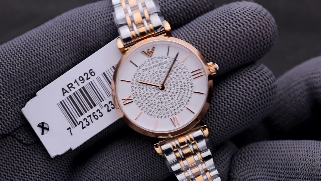 Emporio Armani Women's AR1926 Two-Tone Stainless Steel and Crystal Watch