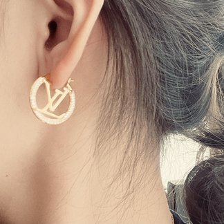 Louis Vuitton Jewelry Earring Yellow 925 Silver Brass