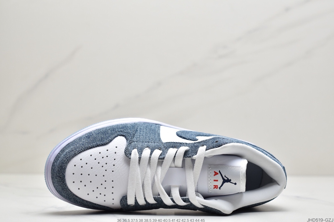 190 Nike Air Jordan 1 Retro Low”CA Denim/White-Sport Red”AJ1乔丹一代低帮经典复古文化休闲运动篮球鞋“丹宁牛仔315921-141