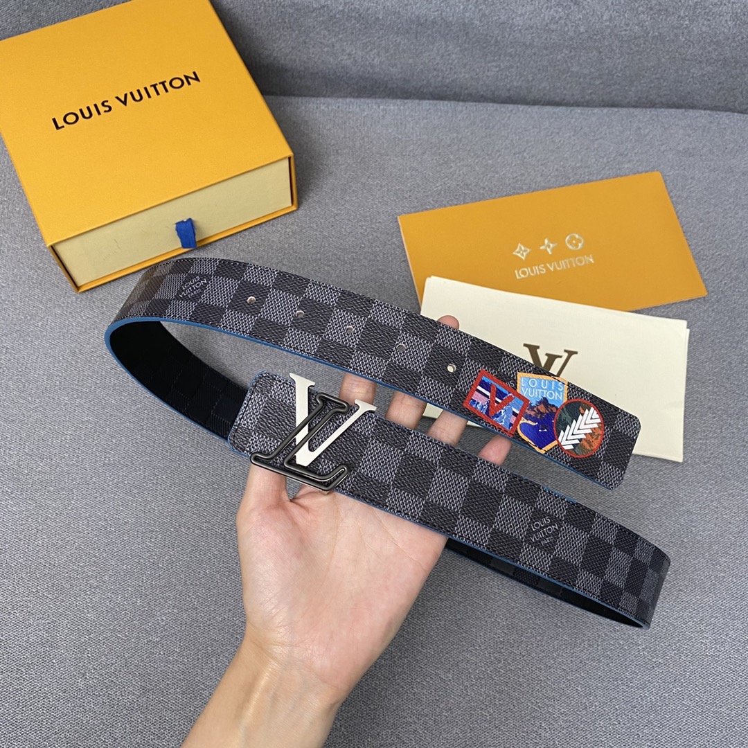 Louis Vuitton Belts Printing Canvas Cowhide