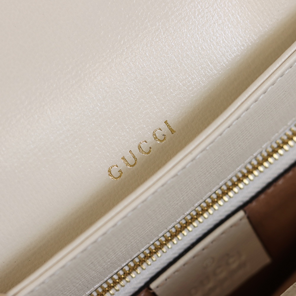 Gucci Horsebit 1955马鞍包 602204白色