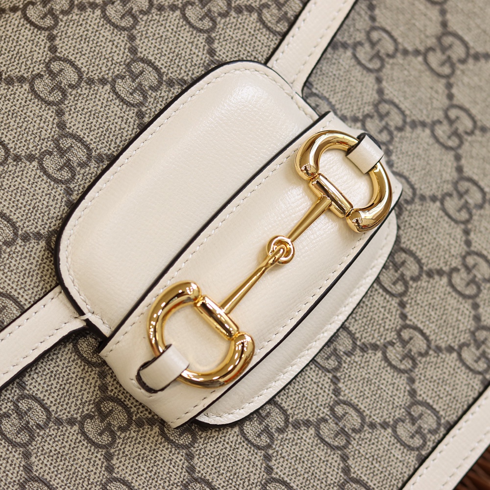 Gucci Horsebit 1955马鞍包 602204白色