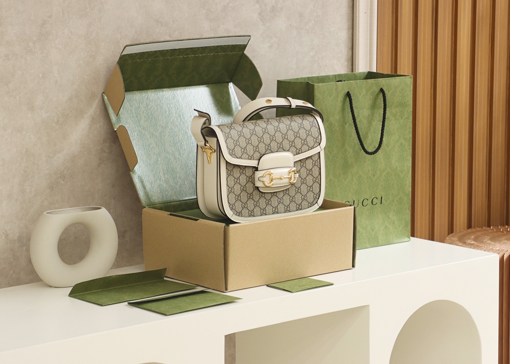 Gucci Horsebit 1955马鞍包 602204白色