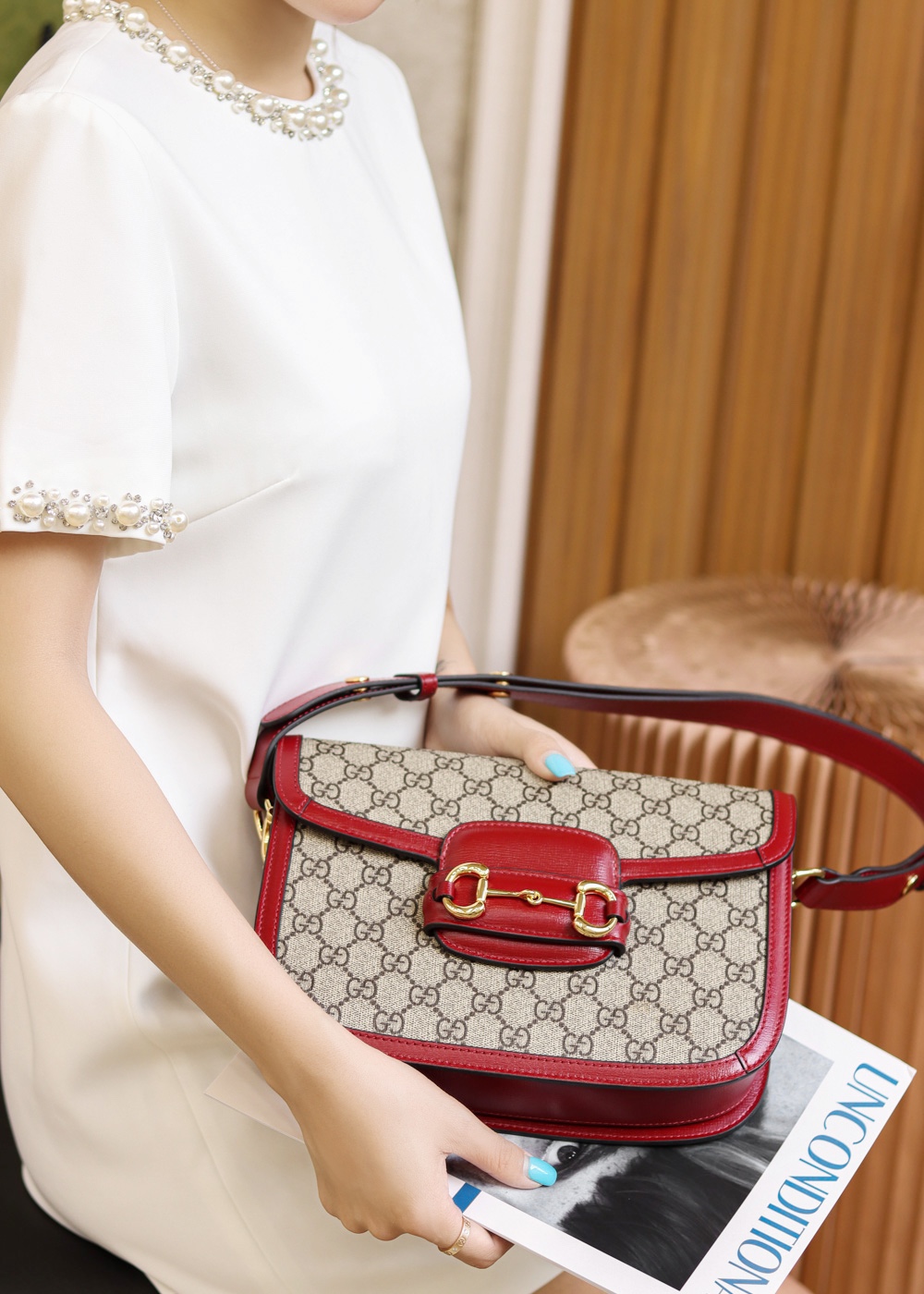 Gucci Horsebit 1955马鞍包 602204红色