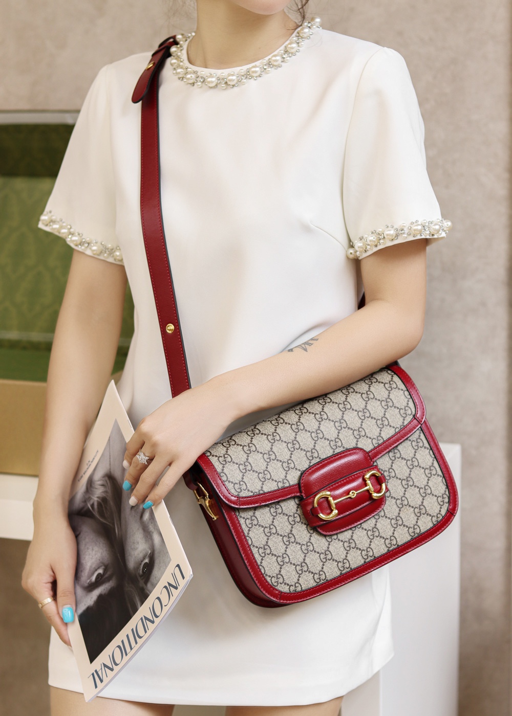 Gucci Horsebit 1955马鞍包 602204红色