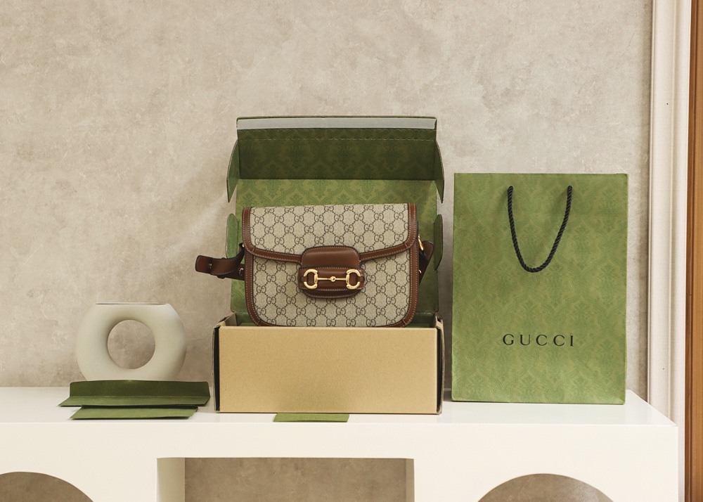 Gucci Horsebit 1955马鞍包 602204棕色