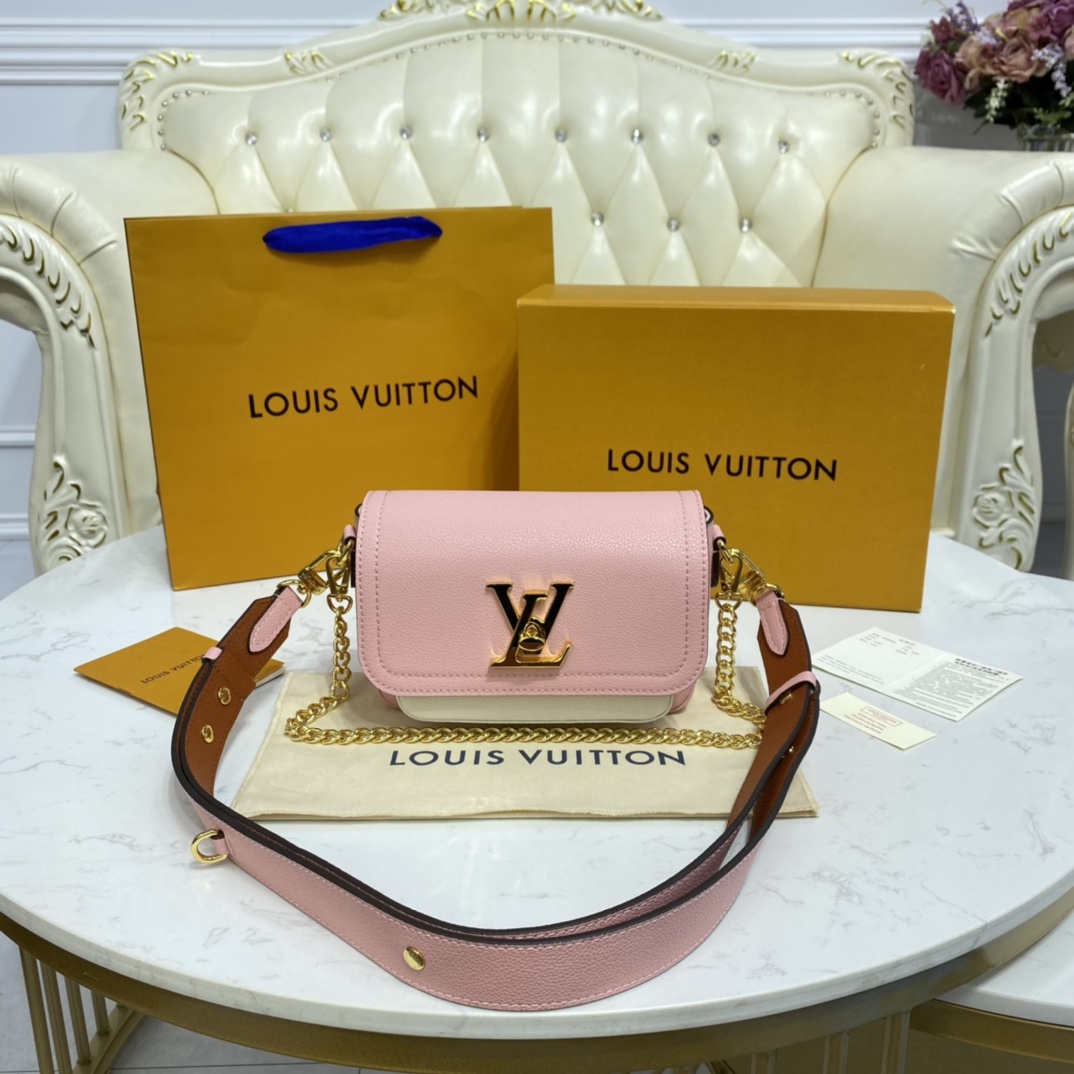Louis Vuitton LV Lockme Tender New
 Bags Handbags Black Blue Brown Green Grey Pink Purple White Calfskin Cowhide Chains M58555