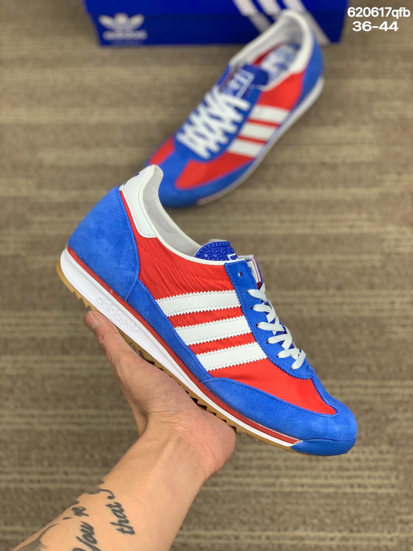 
adidas阿迪达斯三叶草SL 72运动跑步鞋 EF5106。ID：620617qfb 尺码：36-44