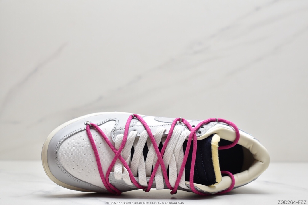 290 Off-White x Nike SB Dunk Low”The 50”扣篮系列低帮经典百搭休闲运动板鞋“OW黑衣粉紫”  DM1602-106