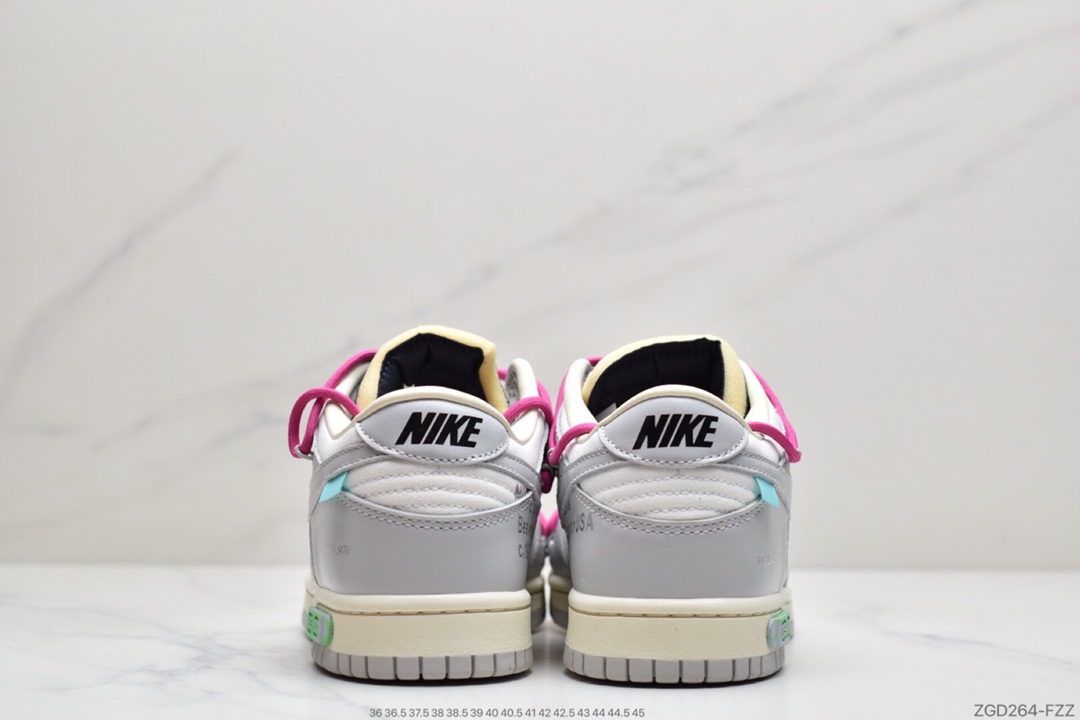 290 Off-White x Nike SB Dunk Low”The 50”扣篮系列低帮经典百搭休闲运动板鞋“OW黑衣粉紫”  DM1602-106