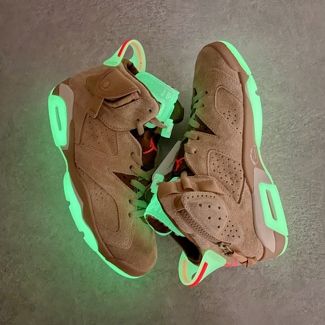 纯原Travis Scott x Air Jordan AJ6 TS联名卡其棕 DH0690-200